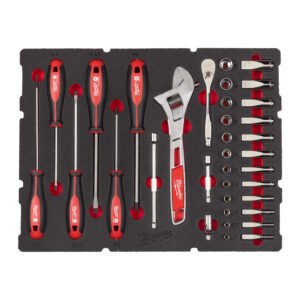 Fixio.pl Milwaukee 1/4IN RATCH. SOCKET SET FOAM INSERT 35PC