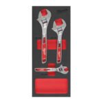 Fixio.pl Milwaukee Adjustable Wrench set Foam Insert 3pc