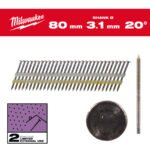 Fixio.pl Milwaukee Gwoździe 20° pierśc/galw 80mm 1750szt