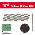 Fixio.pl Milwaukee Gwoździe 20° pierśc/łeb okr 65mm 2000szt