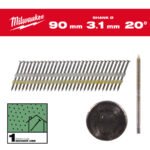 Fixio.pl Milwaukee Gwoździe 20° pierśc/łeb okr 90mm 1750szt