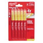 Fixio.pl Milwaukee MARKERY ZAKREŚLACZE ŻÓŁTE-5 SZT