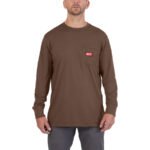 Fixio.pl Milwaukee Rozm -S T-shirt z kiesz dł rękaw brązowy