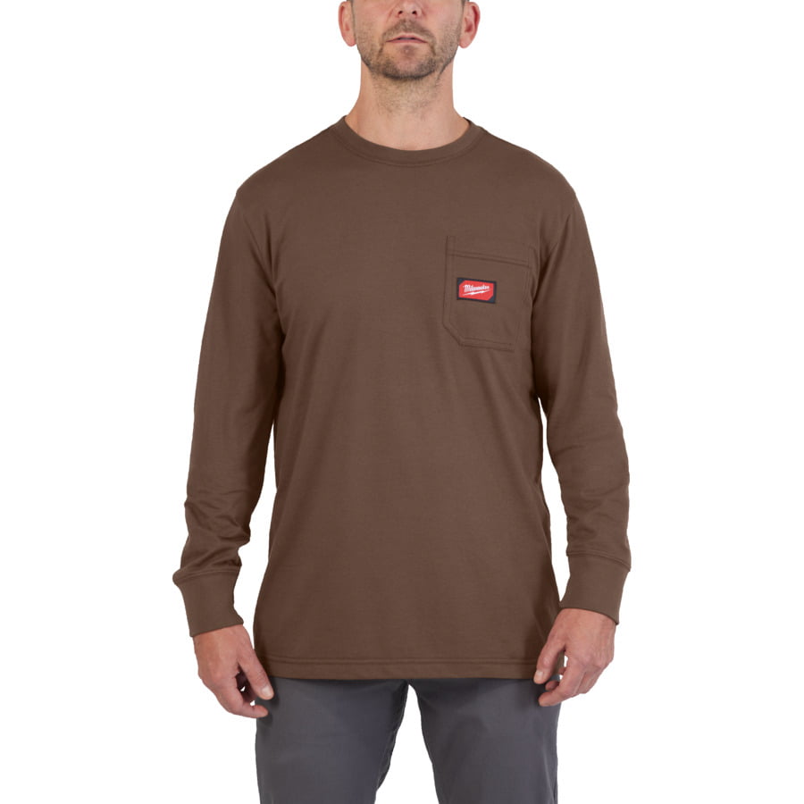 Fixio.pl Milwaukee Rozm -S T-shirt z kiesz dł rękaw brązowy Fixio.pl Milwaukee Rozm -S T-shirt z kiesz dł rękaw brązowy