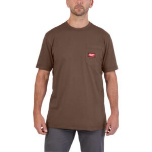Fixio.pl Milwaukee Rozm -S T-shirt z kiesz kr rękaw brązowy