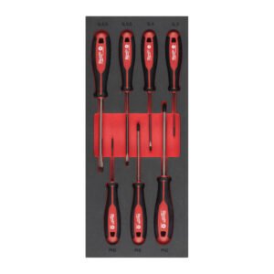Fixio.pl Milwaukee Screwdriver SL + PH Set Foam Insert 7pc