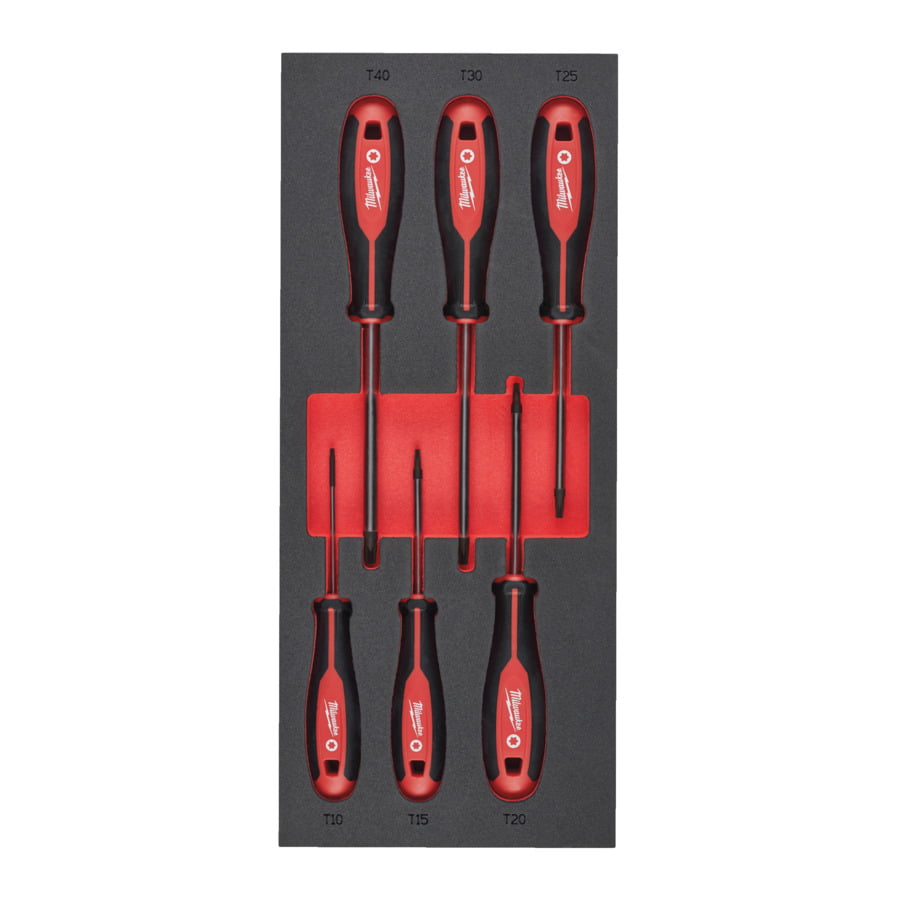 Fixio.pl Milwaukee Screwdriver TX Set 2 Foam Insert 6pc Fixio.pl Milwaukee Screwdriver TX Set 2 Foam Insert 6pc