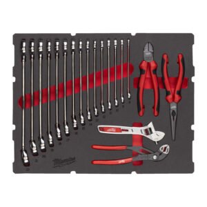 Fixio.pl Milwaukee Spanner + Plier PACK. Foam Insert 19pc