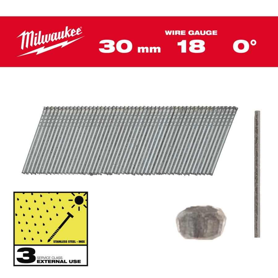 Fixio.pl Milwaukee Sztyft Inox 18G/30mm-5000szt-M18FN18GS