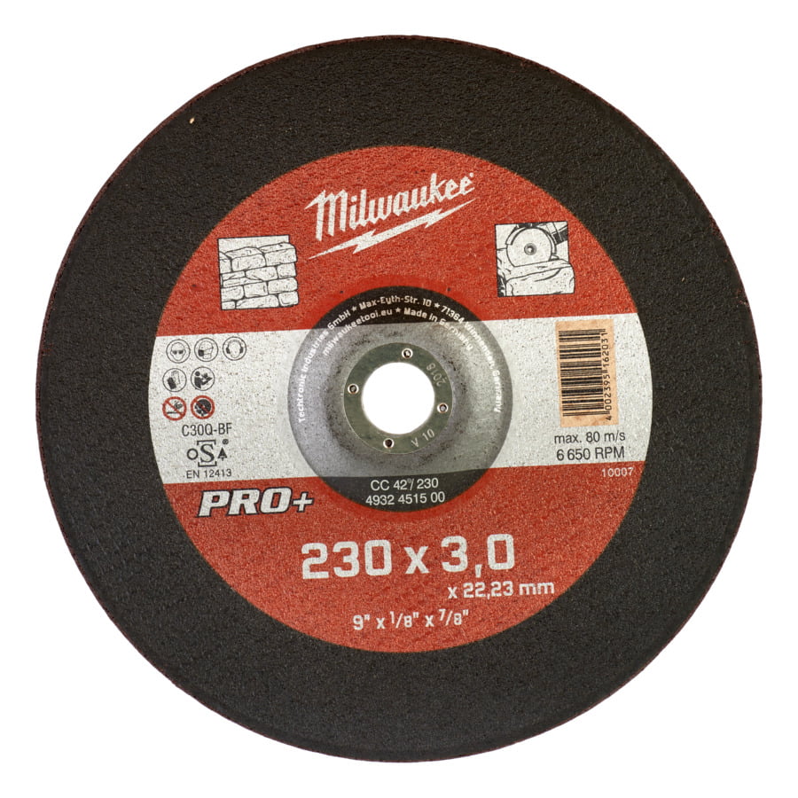 Fixio.pl Milwaukee TARCZA DO KAMIENIA WYP. 230/3 PRO+
