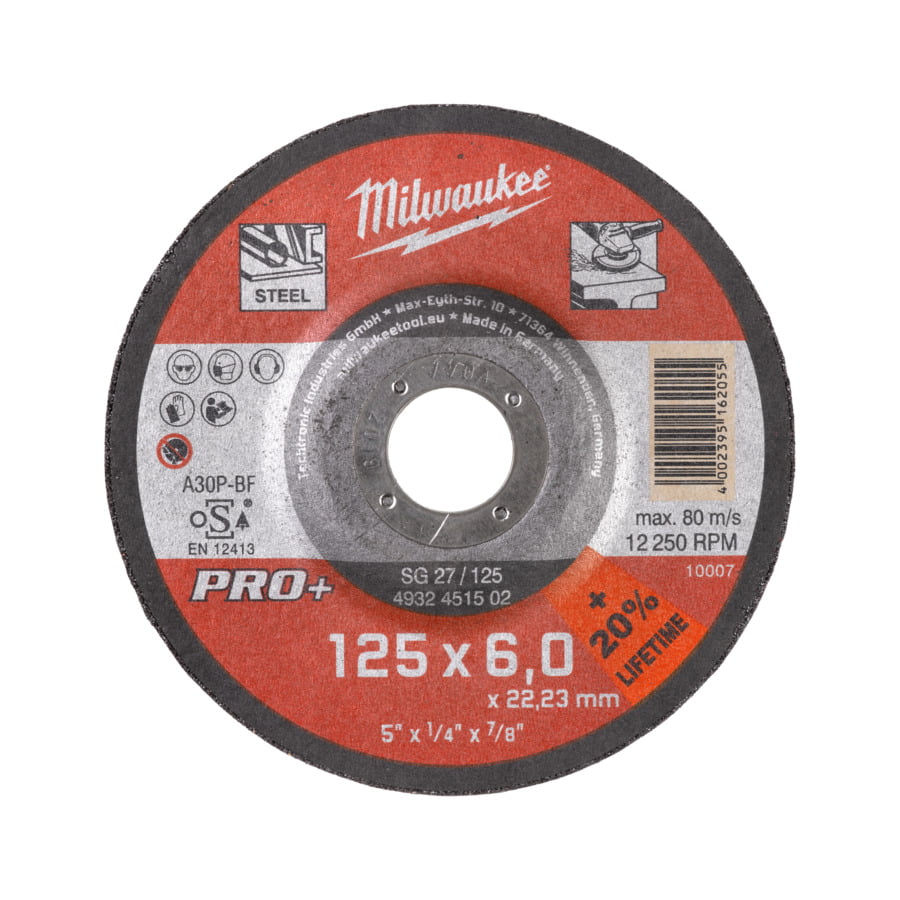 Fixio.pl Milwaukee TARCZA DO SZLIF METALU 125/6 PRO+ Fixio.pl Milwaukee TARCZA DO SZLIF METALU 125/6 PRO+