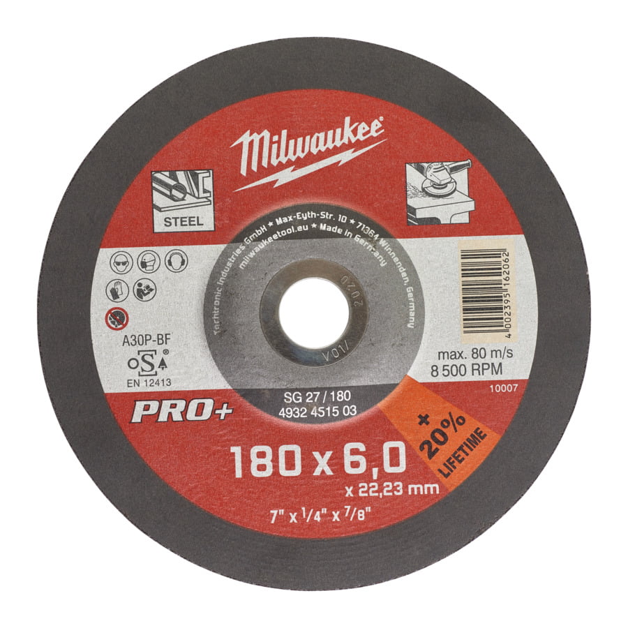 Fixio.pl Milwaukee TARCZA DO SZLIF METALU 180/6 PRO+ Fixio.pl Milwaukee TARCZA DO SZLIF METALU 180/6 PRO+