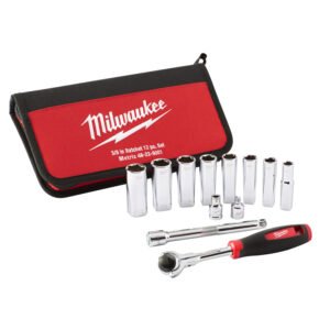 Fixio.pl Milwaukee ZESTAW 12SZT. NASADEK Z GRZECHOTKĄ 3/8"