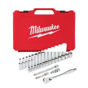 Fixio.pl Milwaukee ZESTAW NASADEK Z GRZECHOTKĄ M32 SZT 3/8”